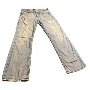 Big Star Pioneer Jeans Men's‎ 34R Bootcut Distressed Light Wash Denim